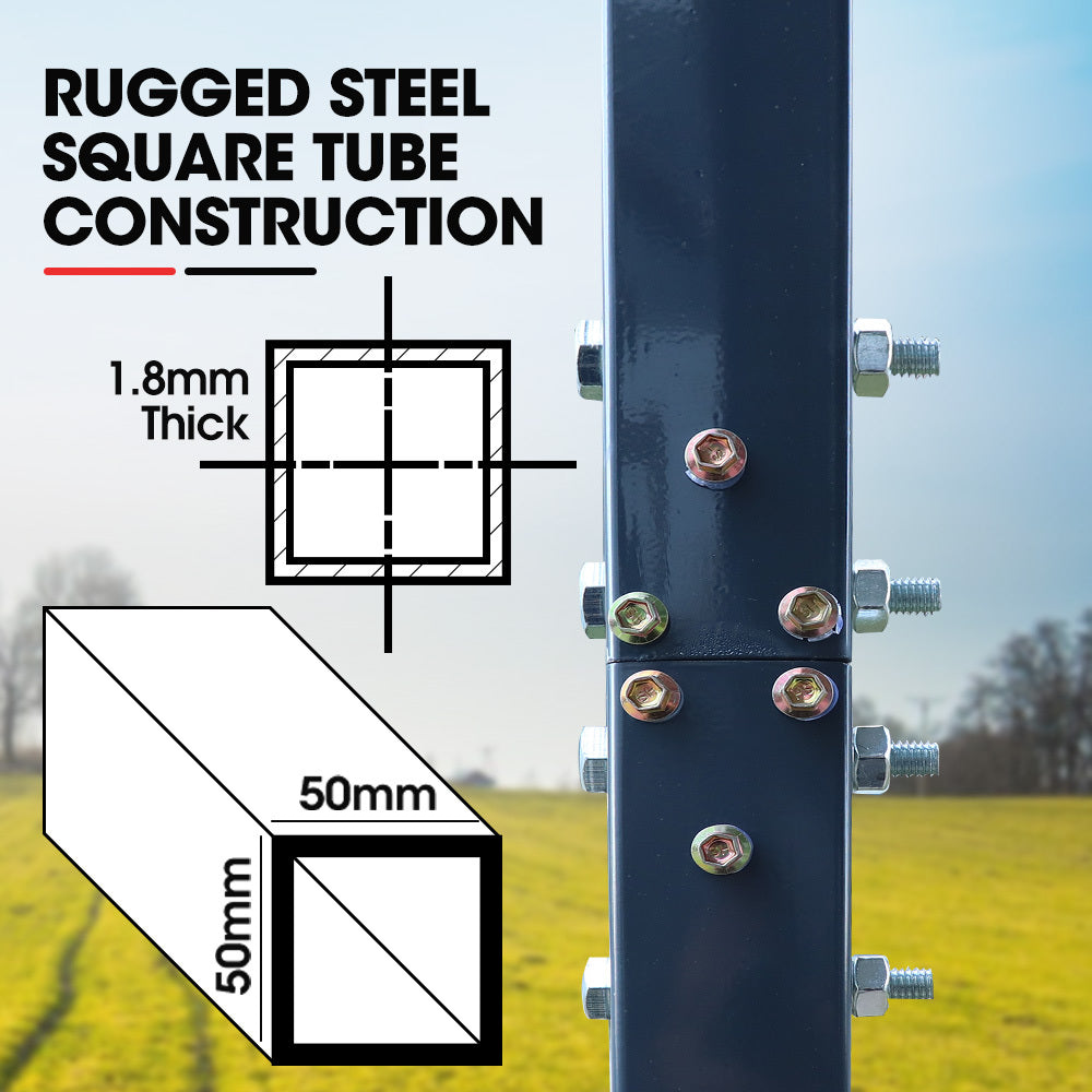 SHADE SHIELD Single Carport Shed 3.3 x 6 x 2.9m, Galvanised Steel Frame, Powder Coated Gable Roof, S