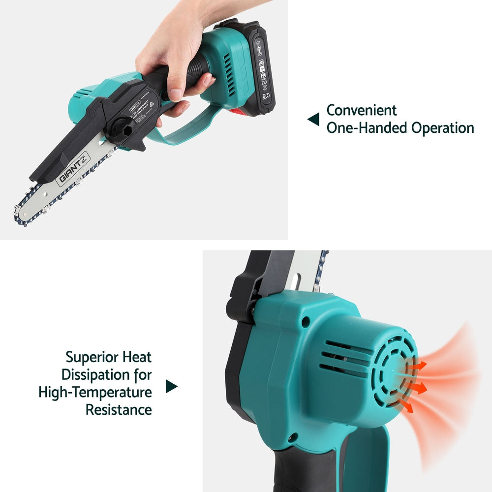 Giantz 6 Mini Cordless Electric Chainsaw Rechargeable Wood Cutter