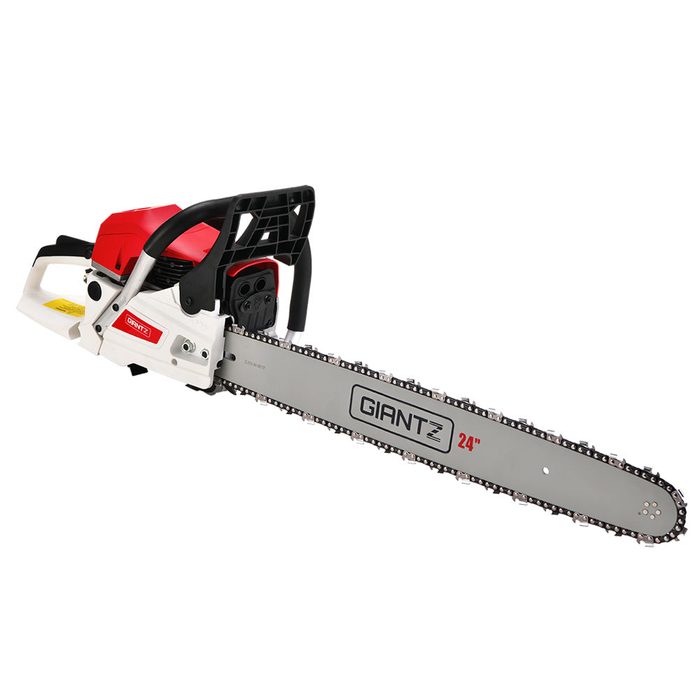 Giantz Chainsaw Petrol 62CC 24 Bar Commercial E-Start Pruning Chain Saw,Giantz Chainsaw Petrol 62CC