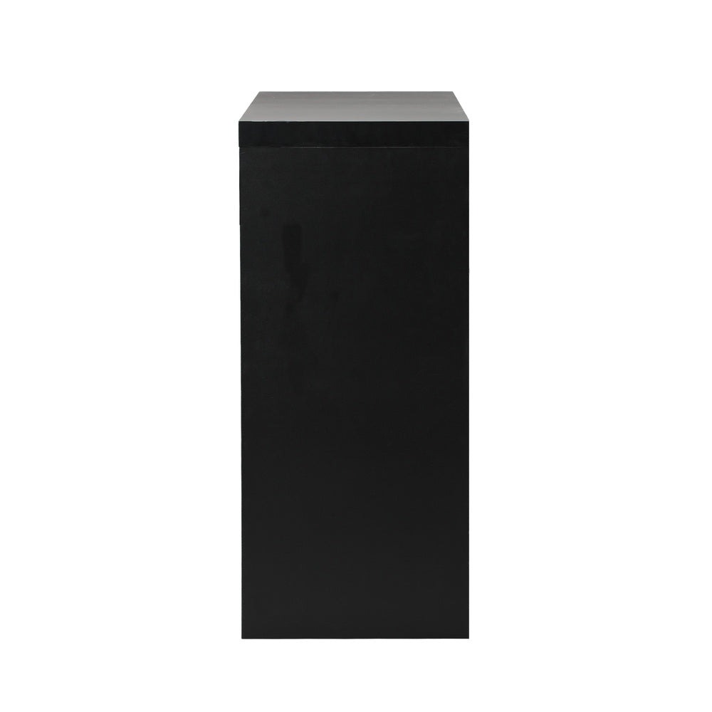 Oikiture Console Table with Drawer Black
