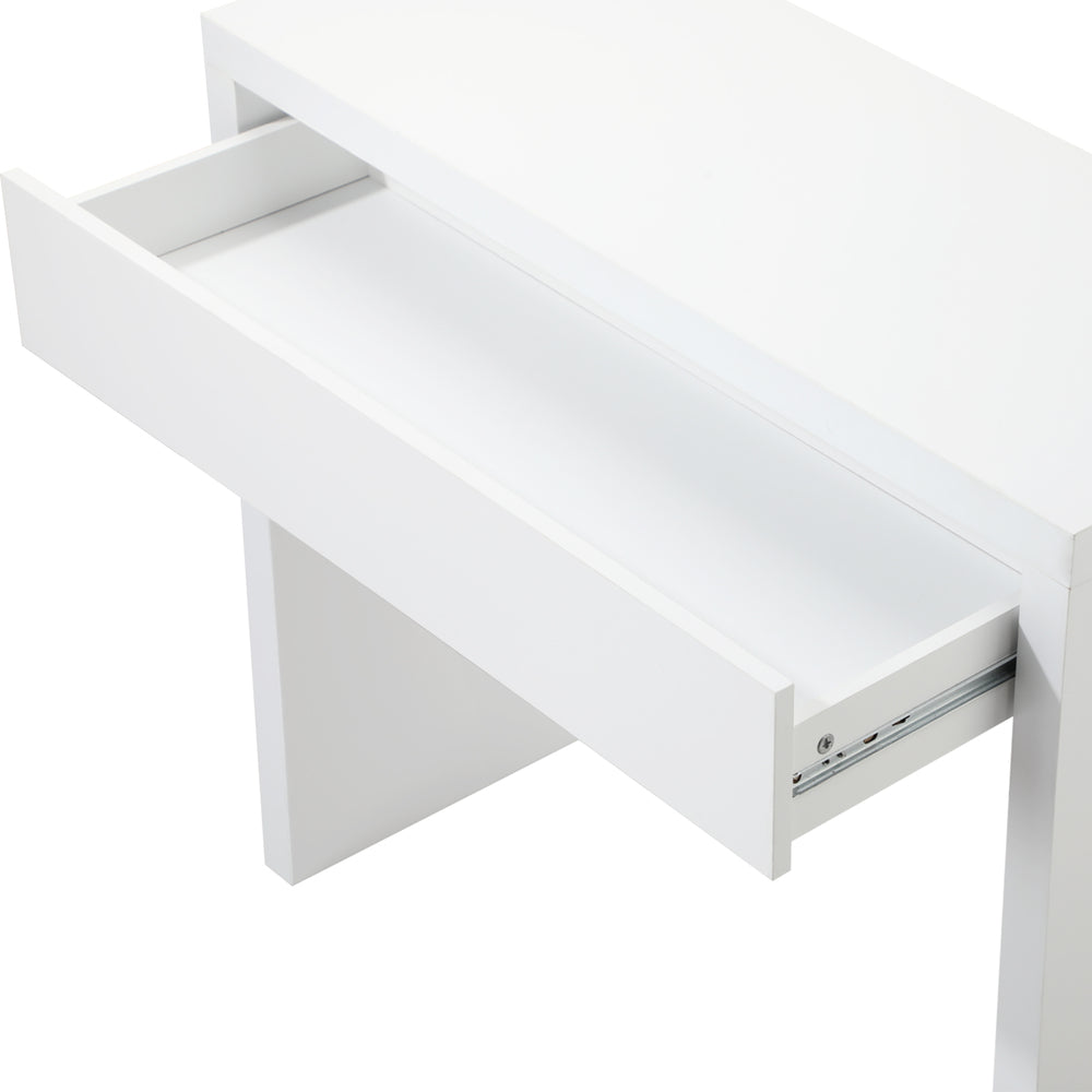 Oikiture Console Table with Drawer White