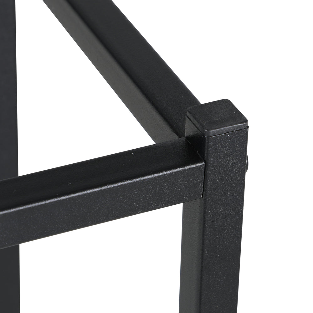 Oikiture Console Table Wooden Tabletop Black&Wood