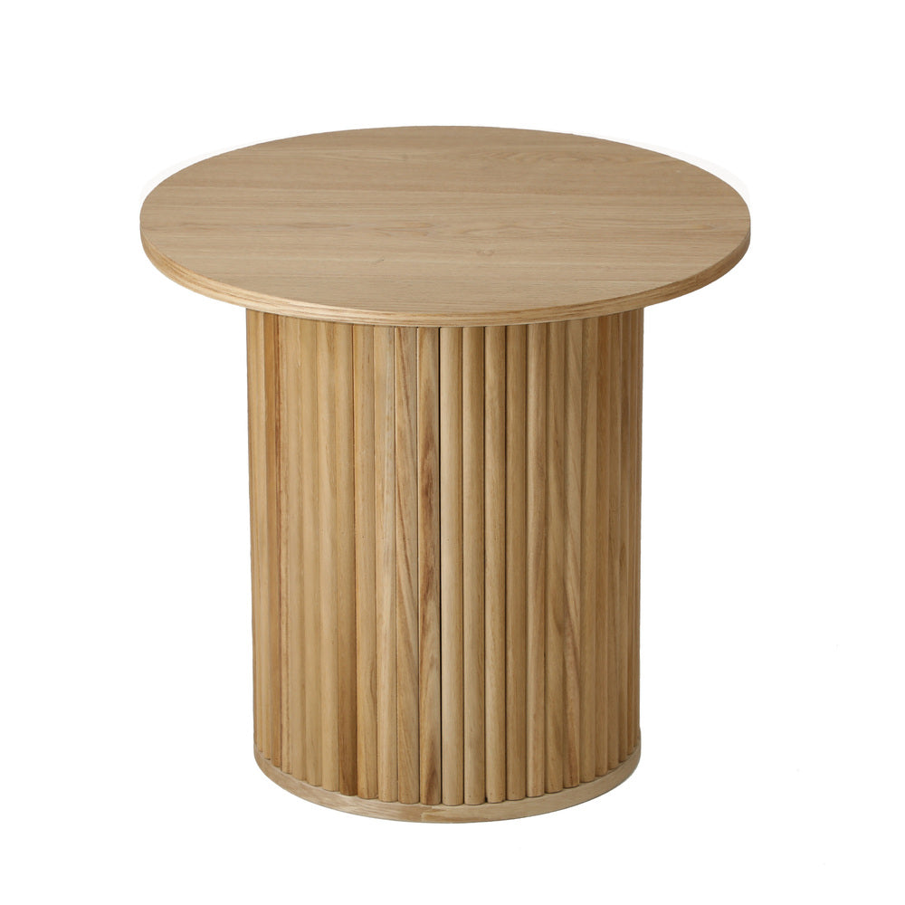 Oikiture Coffee Table Side End Tables Natural