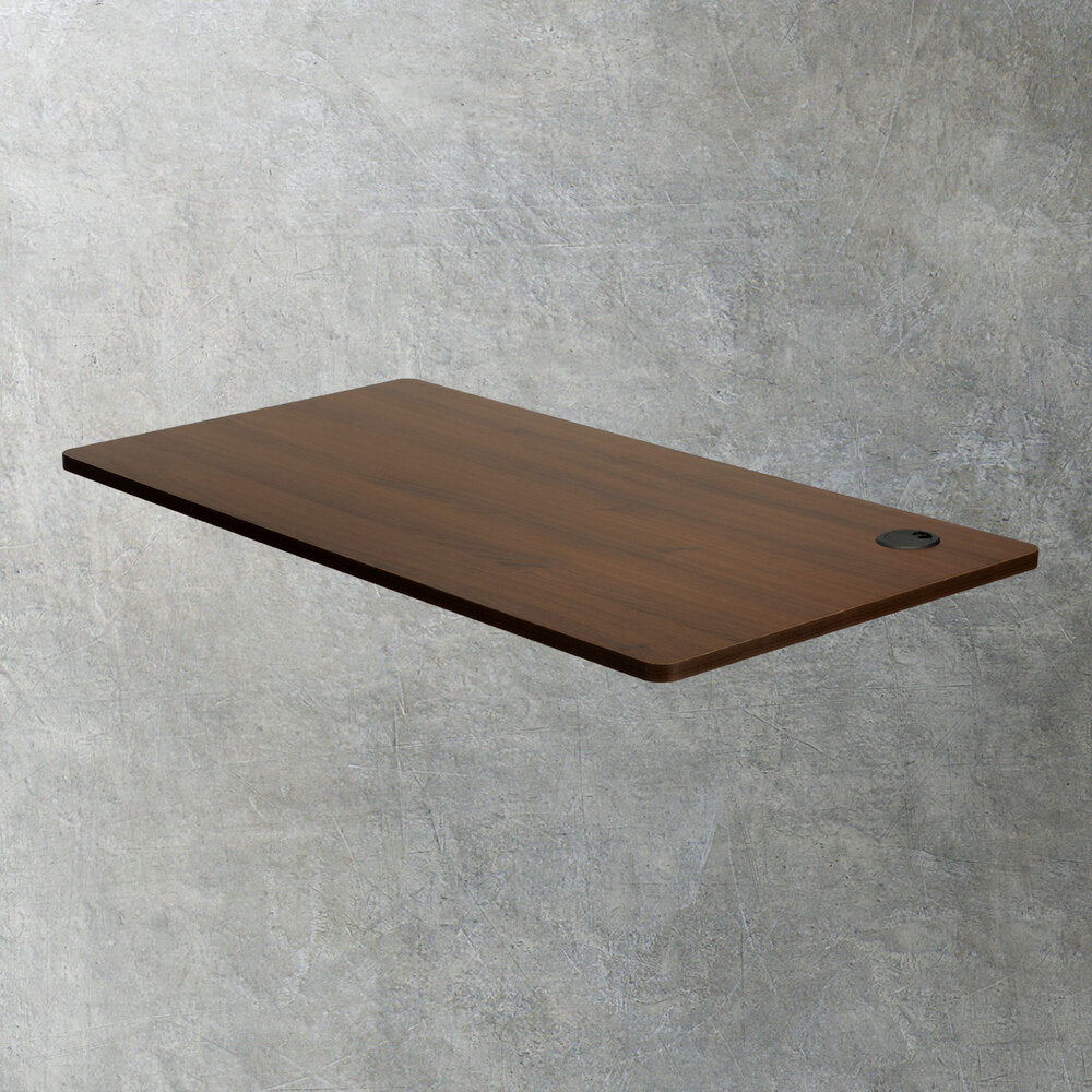 Oikiture Standing Desk Top with Drilled Hole Walnut 140x70cm