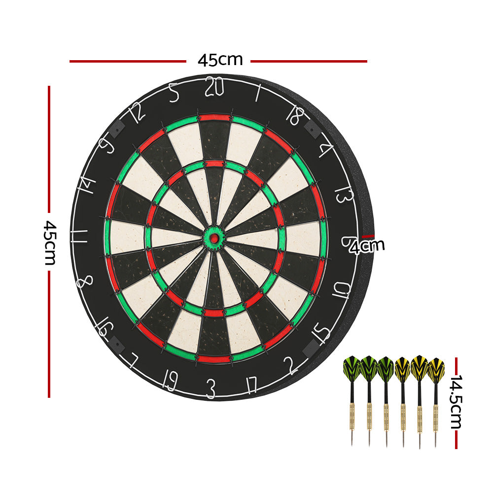 Premium 18 Steel Dartboard with Heavy-Duty Darts for Competitive Play