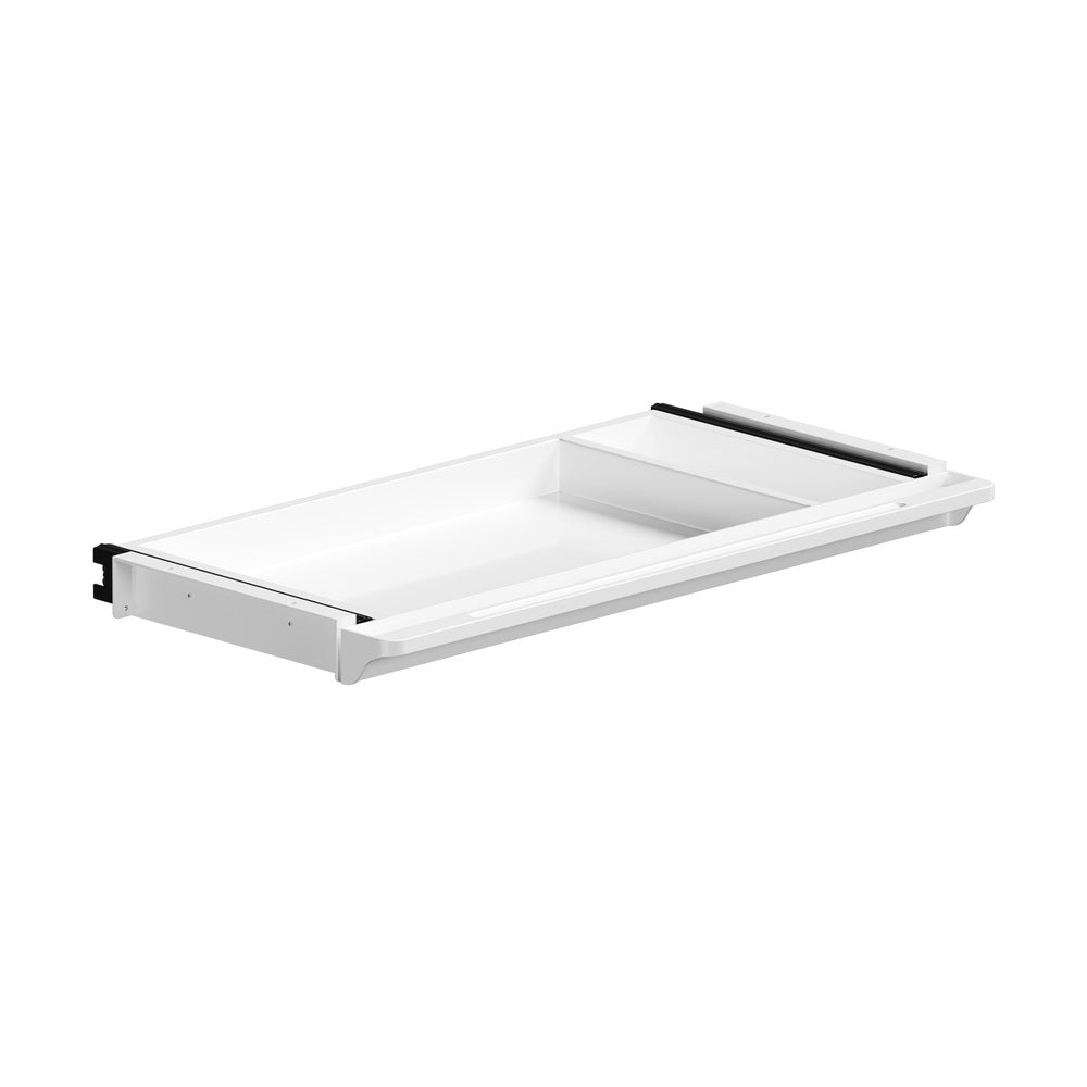 Oikiture Under Desk Drawer Pull-Out Drawer Sliding Tray White