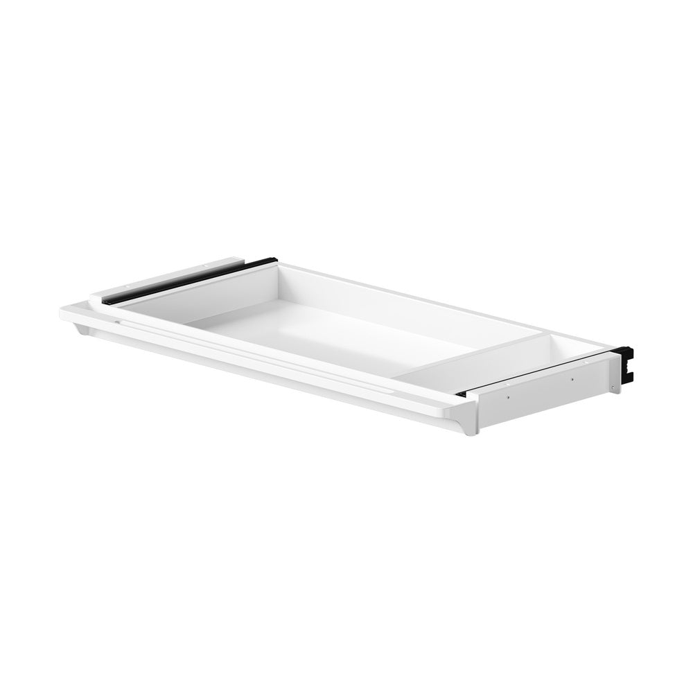 Oikiture Under Desk Drawer Pull-Out Drawer Sliding Tray White