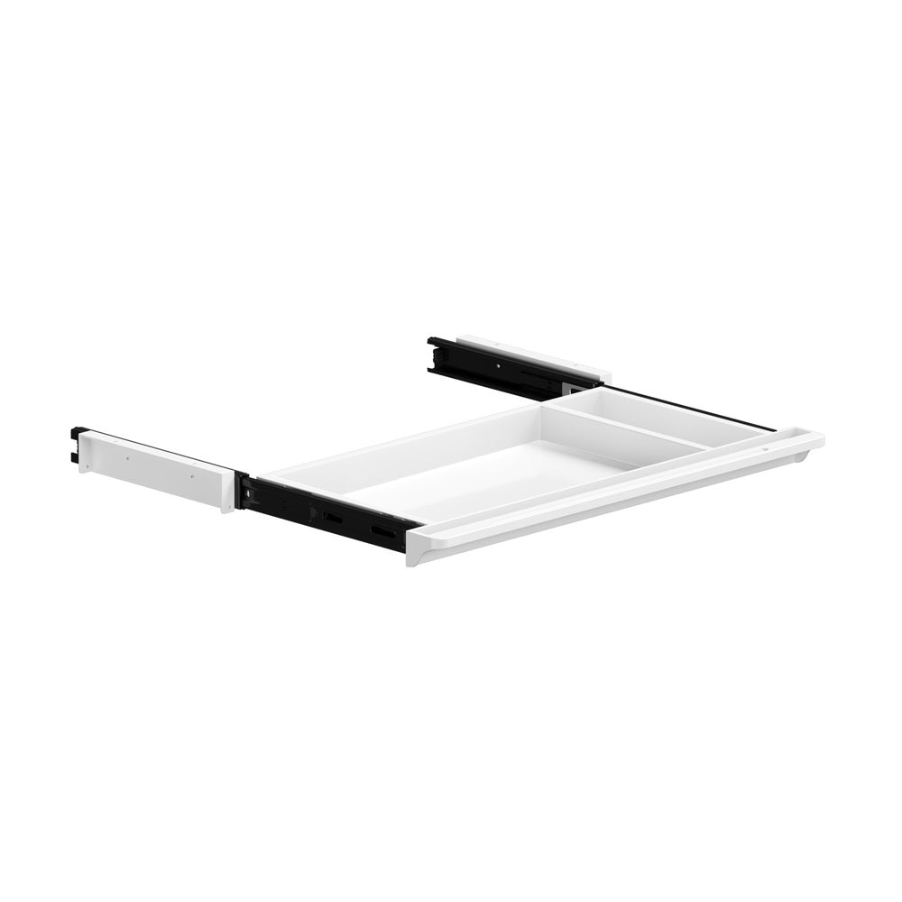 Oikiture Under Desk Drawer Pull-Out Drawer Sliding Tray White