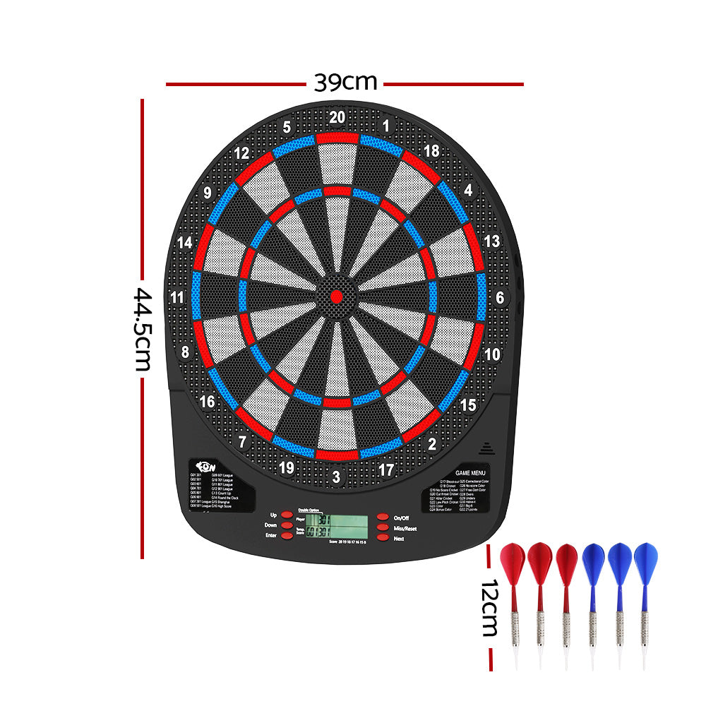 13.5 Dartboard Dart Board with Soft Tip Darts Electronic Scorer 32 Games