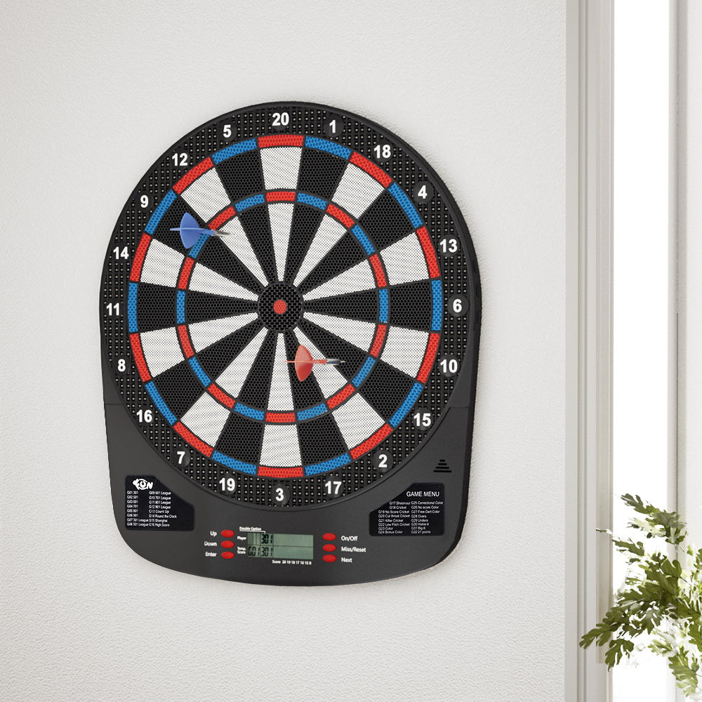 13.5 Dartboard Dart Board with Soft Tip Darts Electronic Scorer 32 Games