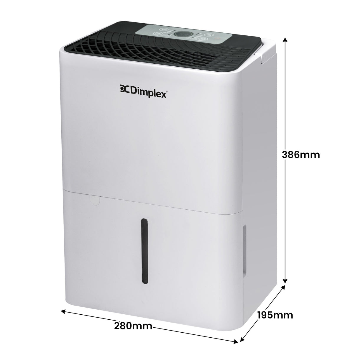 Dimplex Portable 12L Dehumidifier in Black and White