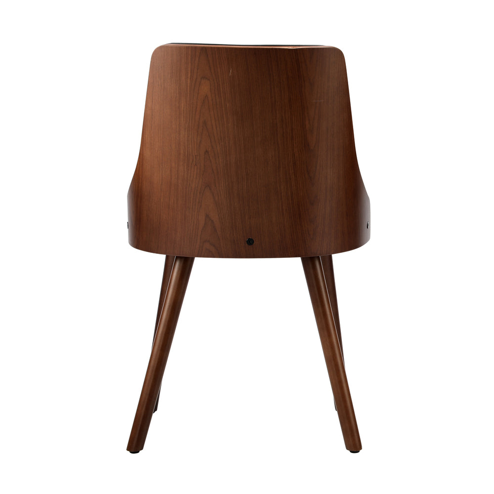 Oikiture 8x Wooden Dining Chairs Faux Leather Padded Black