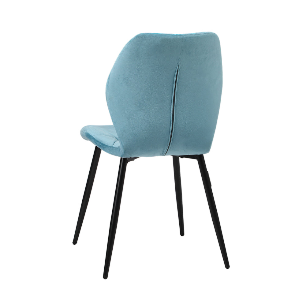 Oikiture Dining Chairs Set of 2 Velvet Blue