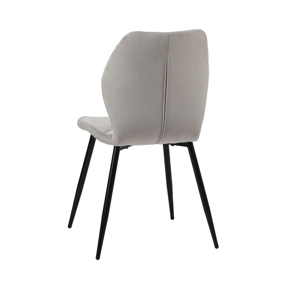 Oikiture Dining Chairs Set of 4 Velvet Grey