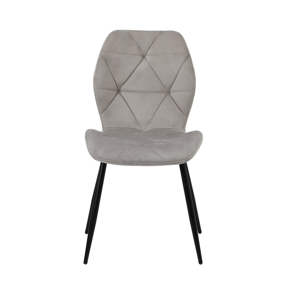 Oikiture Dining Chairs Set of 6 Velvet Grey