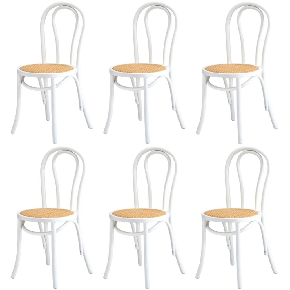 Oikiture 2x Dining Chairs Sherpa White and Golden