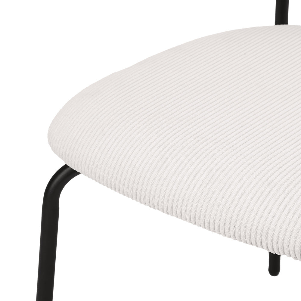 Oikiture 6PCS Dining Chairs Padded Kitchen Chair Corduroy Beige