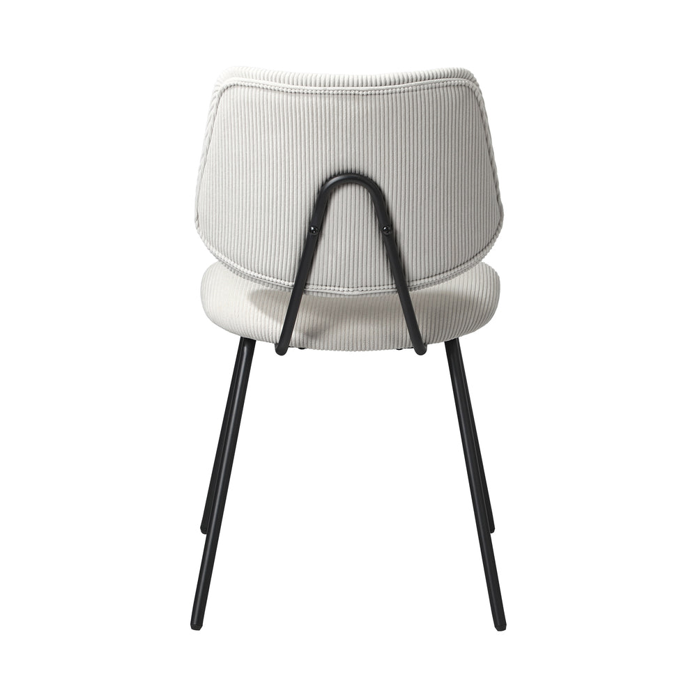 Oikiture 8x Dining Chair Vintage Retro Polyester Padded White
