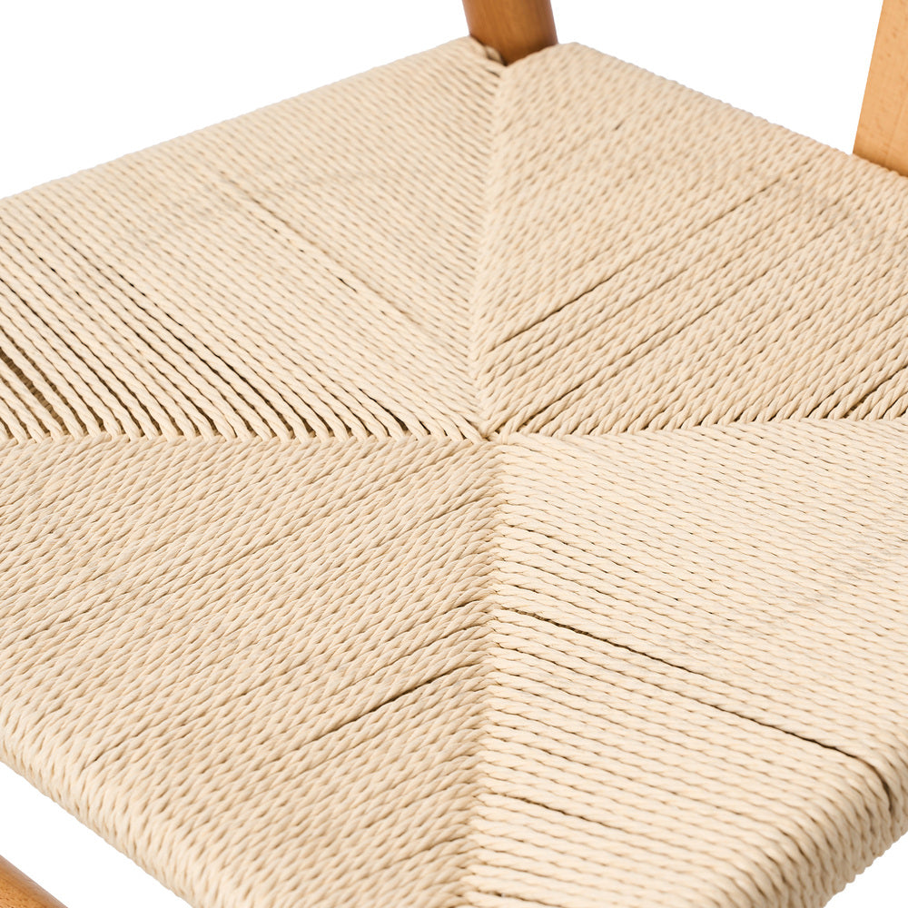 Oikiture Set of 4 Wooden Dining Chair Wishbone Shaped Chair