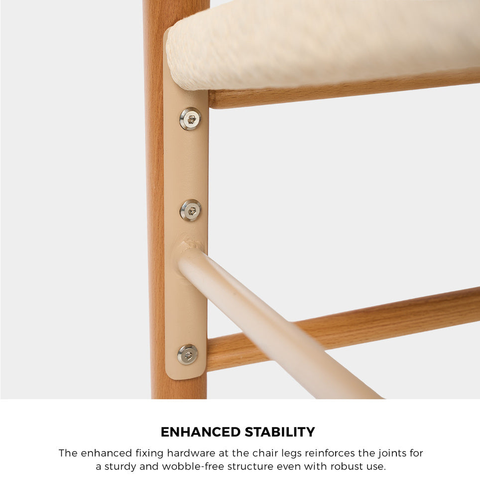 Oikiture Set of 6 Wooden Dining Chair Wishbone Shaped Chair