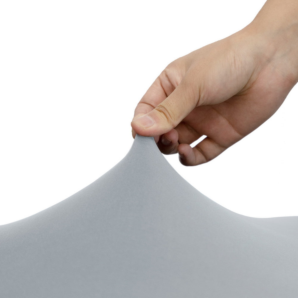 Stretchable Grey Slipcovers for Dining Chairs - Set of 4 by Artiss Ideal for Weddings and Banquets