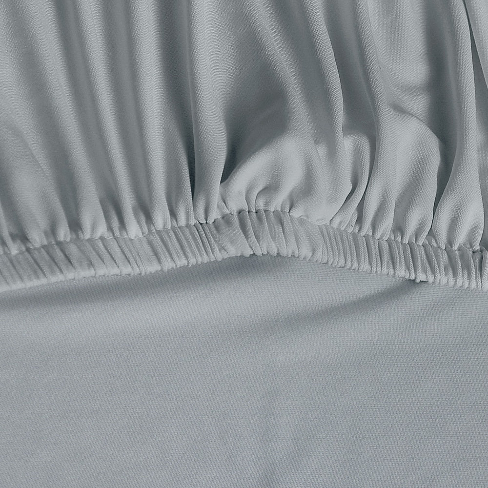 Stretchable Grey Slipcovers for Dining Chairs - Set of 4 by Artiss Ideal for Weddings and Banquets