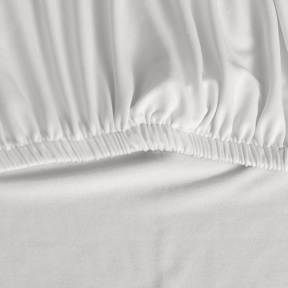 Artiss White Spandex Stretch Dining Chair Slipcovers - Set of 4 for Banquets and Weddings