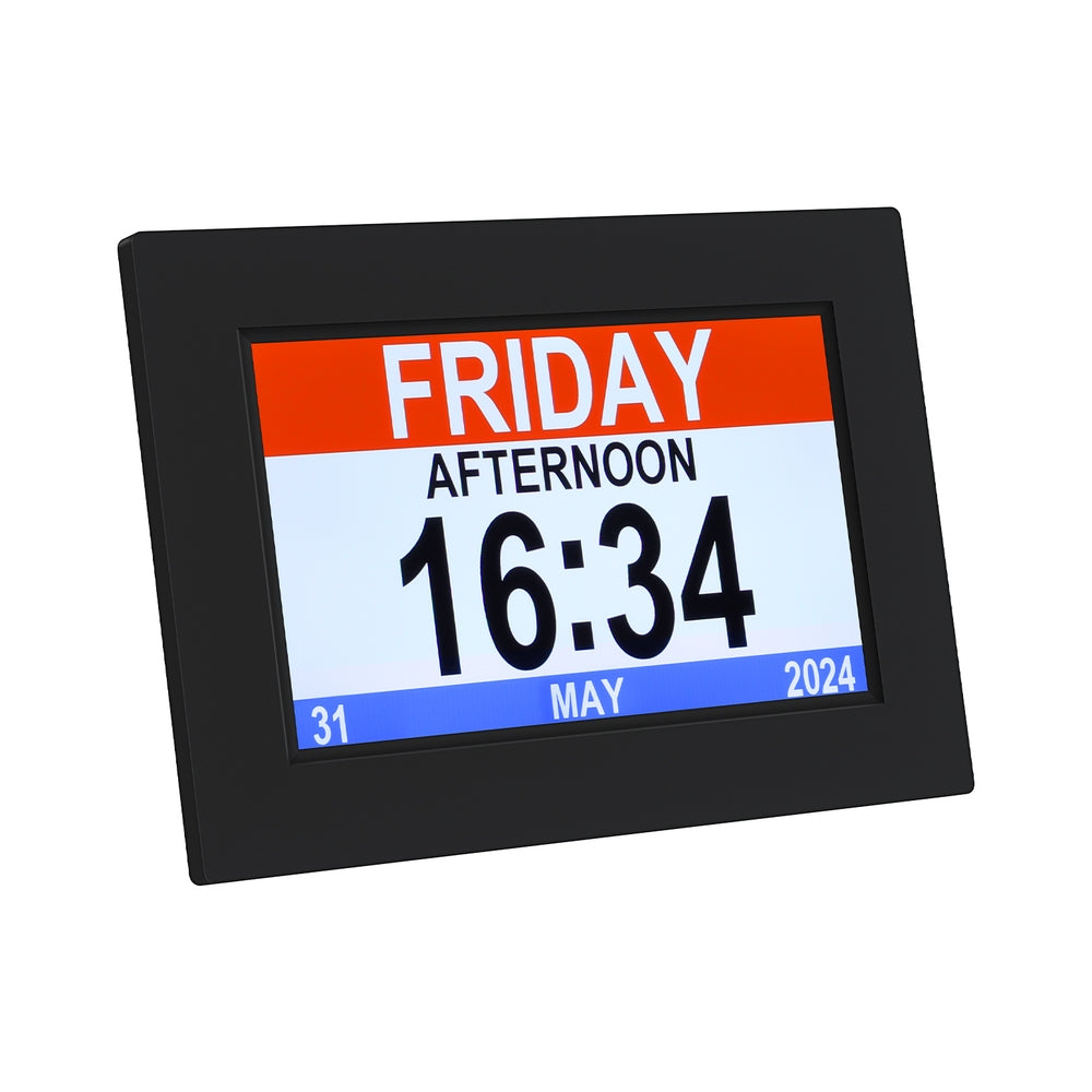 Artiss 8-Inch Multifunctional Digital Day Clock with Calendar and Alarm - Black