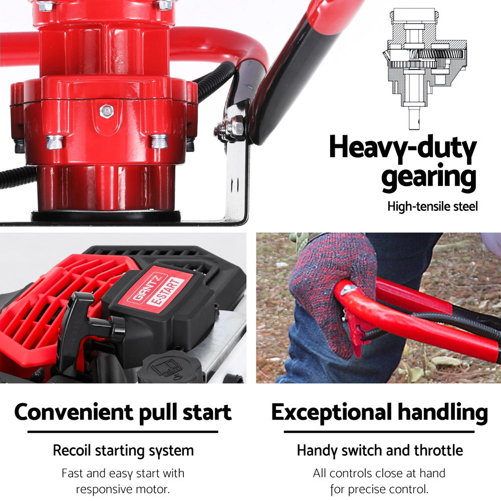Giantz Post Hole Digger Motor Only Petrol Engine Red