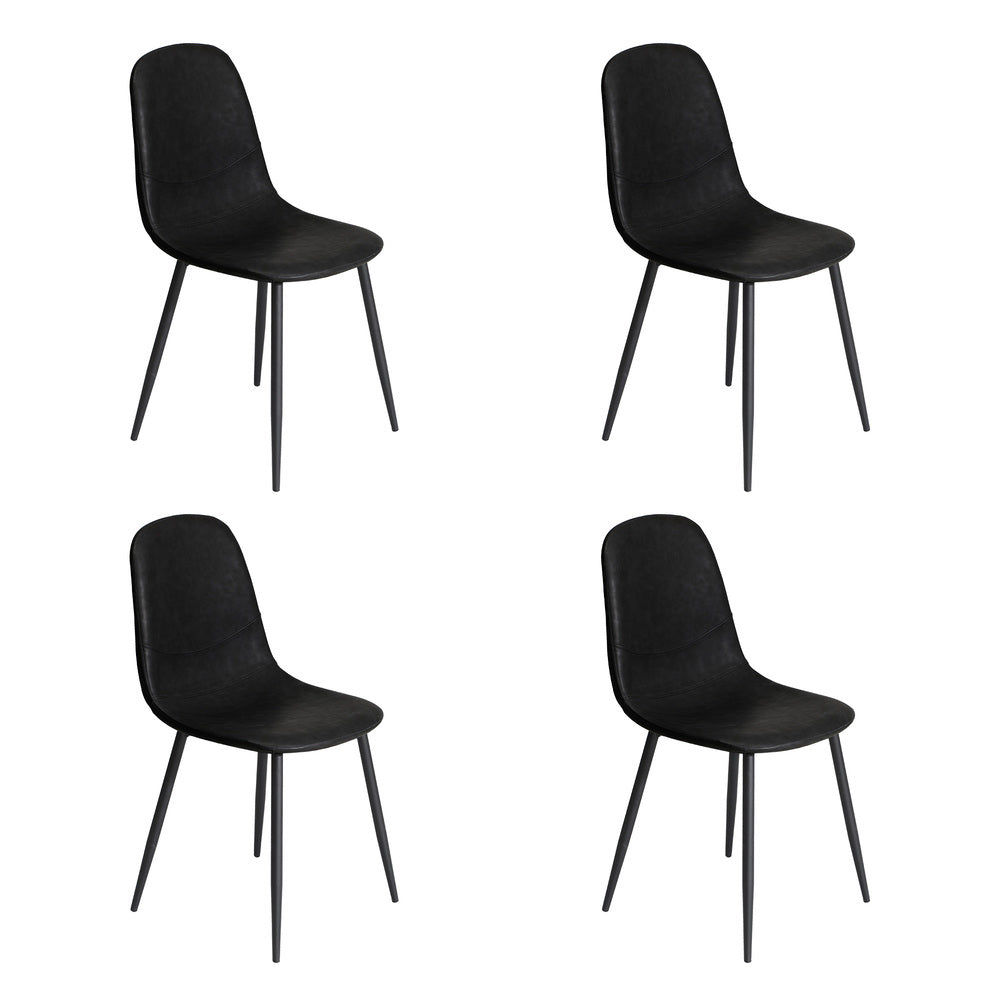 Oikiture 4-Seater Dining Set 1.2m Rectangular Table and Chairs