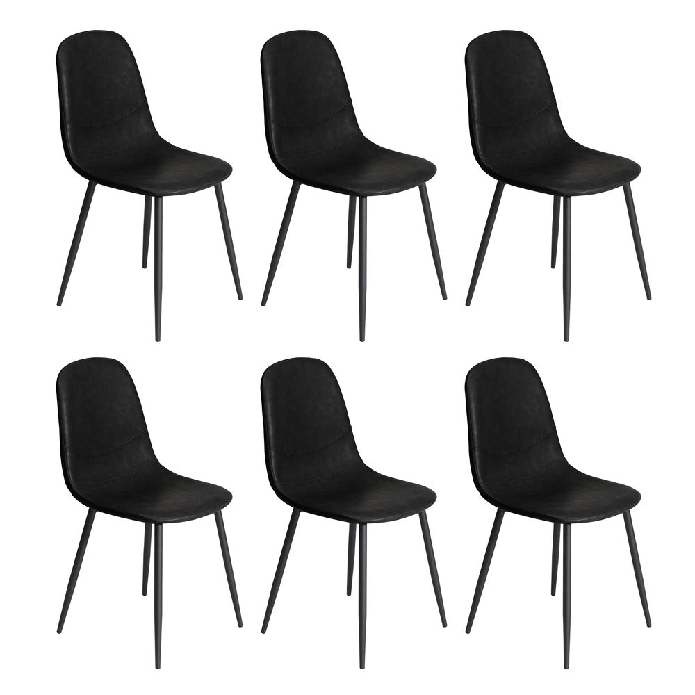 Oikiture 6-Seater Dining Set 1.4m Rectangular Table and Chairs