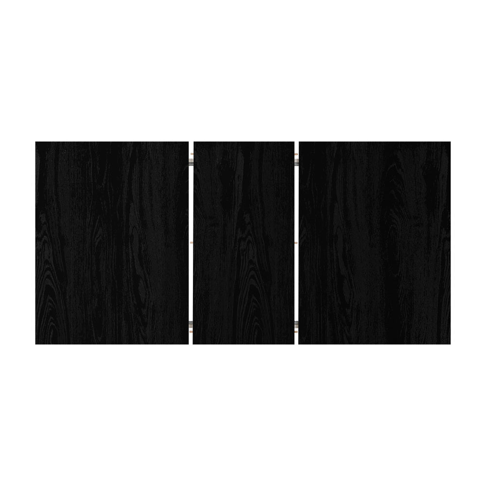 Oikiture 160cm Extendable Dining Table with 4PCS Dining Chairs Geometric Black