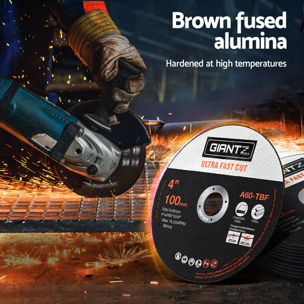 Giantz 25-Piece Cutting Discs 4 100mm,Giantz 25pcs 4 Cutting Discs 100mm Angle Grinder Thin Cut Off Wheel for Metal