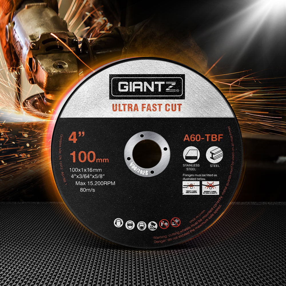 Giantz 25-Piece Cutting Discs 4 100mm,Giantz 25pcs 4 Cutting Discs 100mm Angle Grinder Thin Cut Off Wheel for Metal