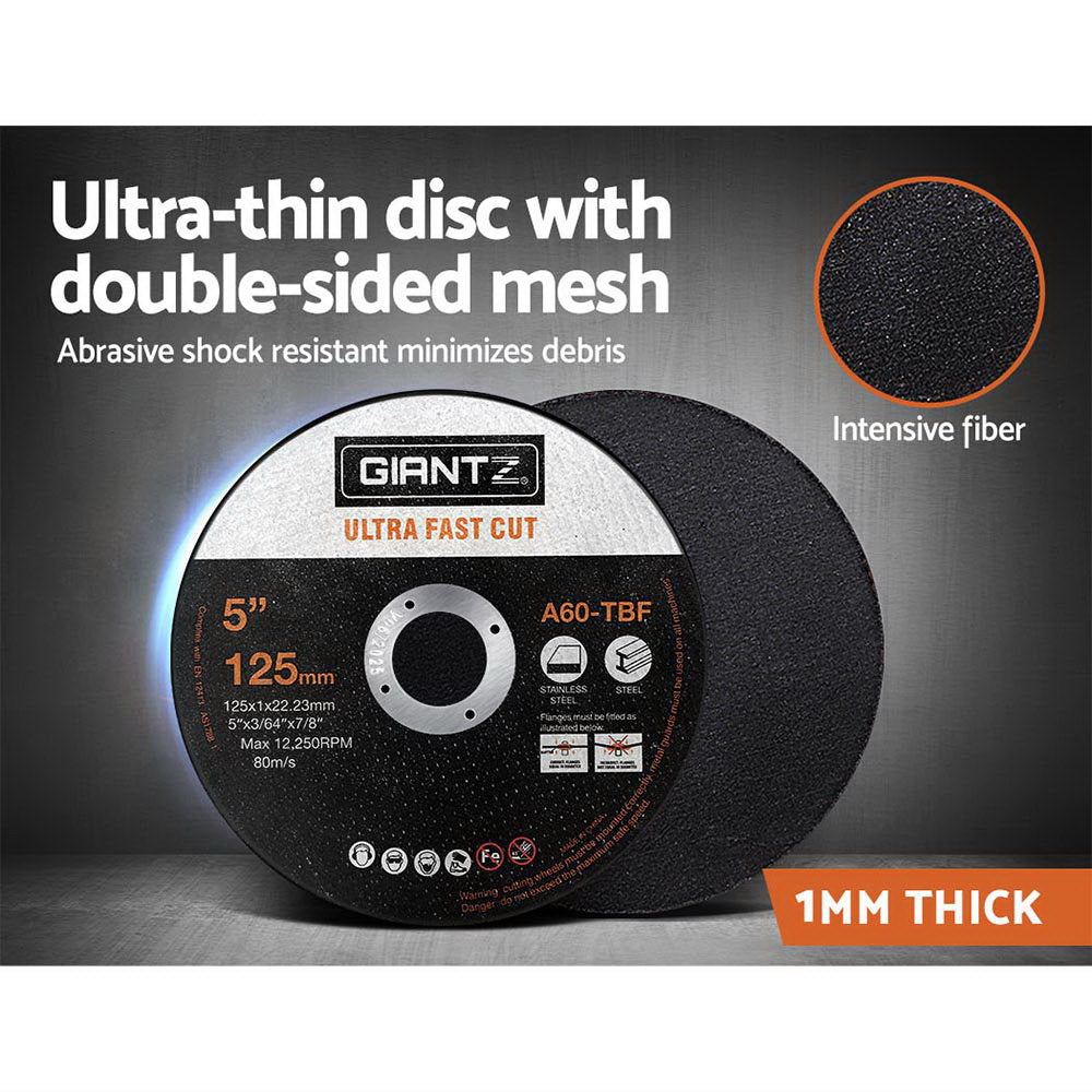 Giantz 500-Piece Cutting Discs 5 125mm Angle Grinder Thin Cut Off Wheel Metal