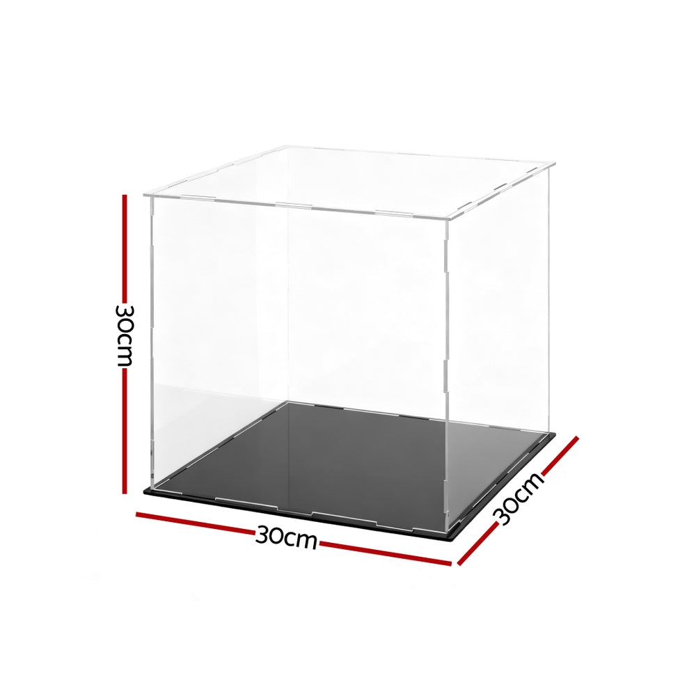 Artiss Clear Acrylic Display Case Dustproof Protection Box For Car Toys 30CM