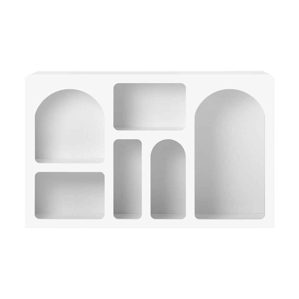 Oikiture Display Cabinet with 6 Irregular Shelves