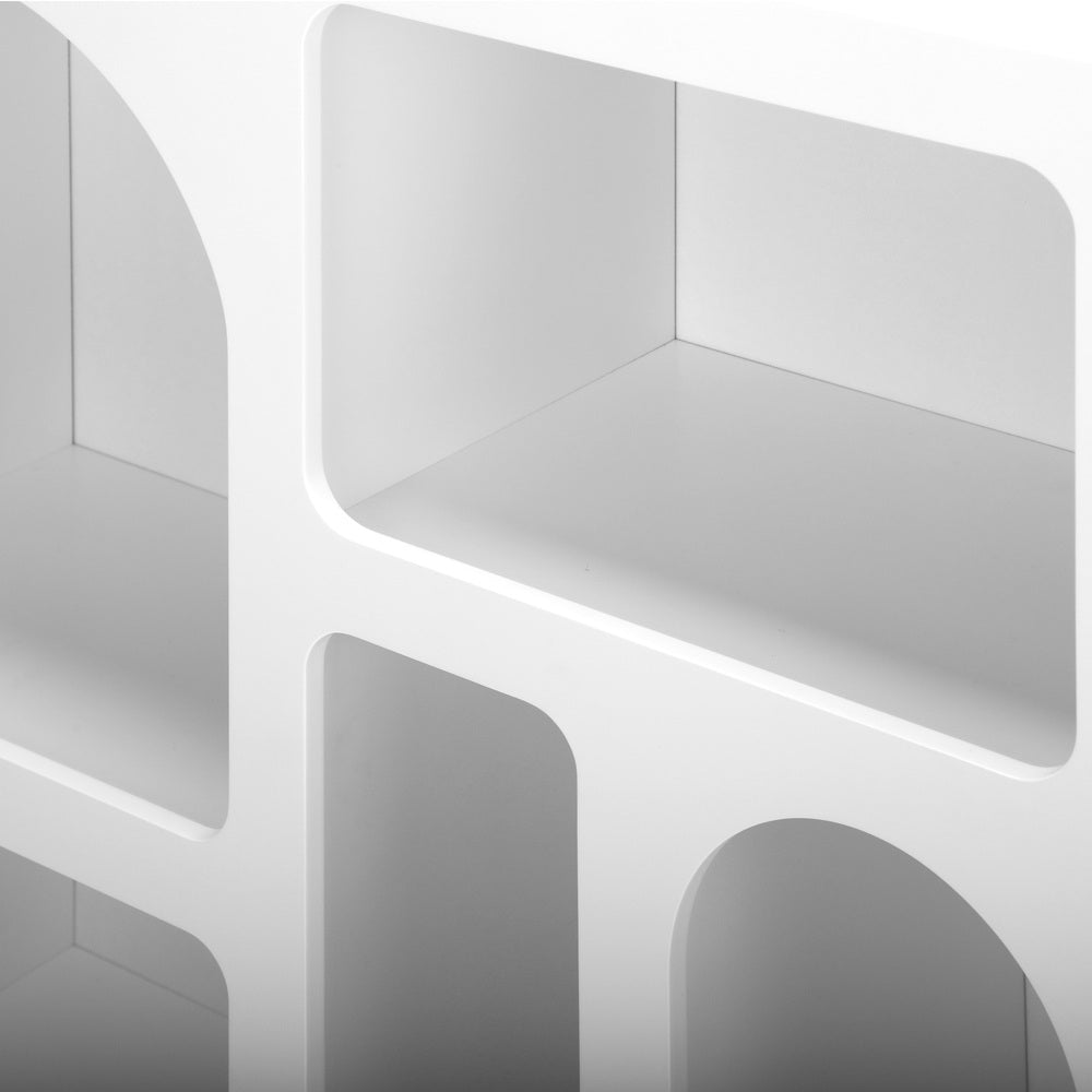 Oikiture Display Cabinet with 6 Irregular Shelves