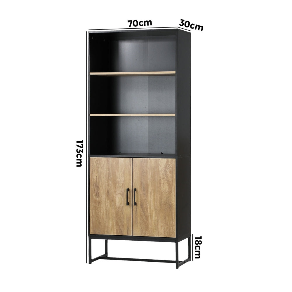 Oikiture Display Shelf 5-Tier Storage Shelves Bookcase Cupboard