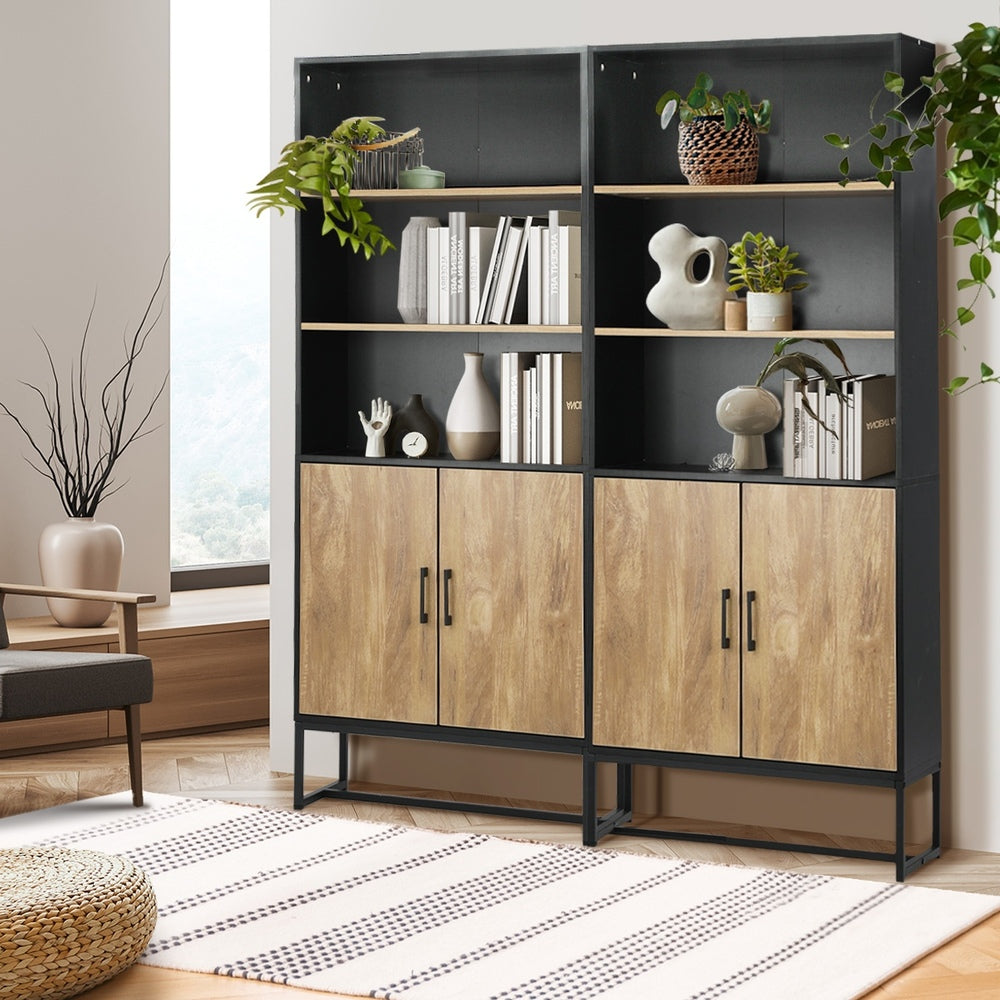 Oikiture Display Shelf 5-Tier Storage Shelves Bookcase Cupboard