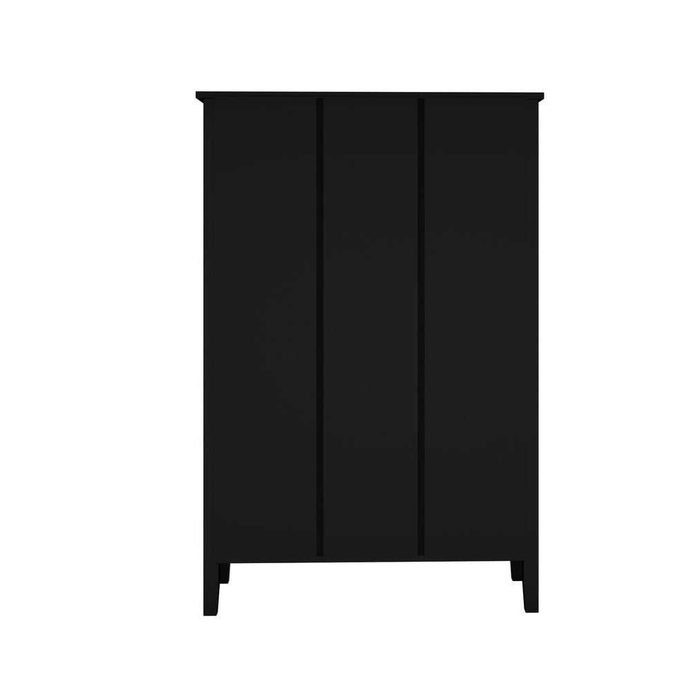 Oikiture Bookshelf Bookcase Display Shelf 5-Tier Storage Cabinet Black