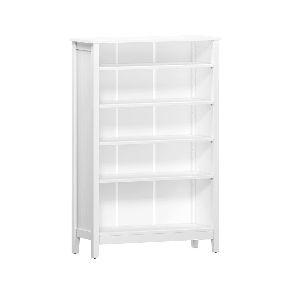 Oikiture Bookshelf Bookcase Display Shelf 5-Tier Storage Cabinet White