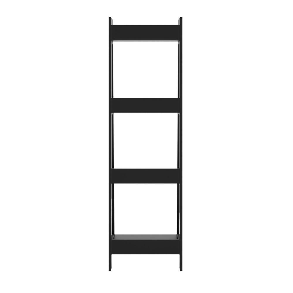 Oikiture Display Shelf 4 Tier Corner Ladder Shelves Black