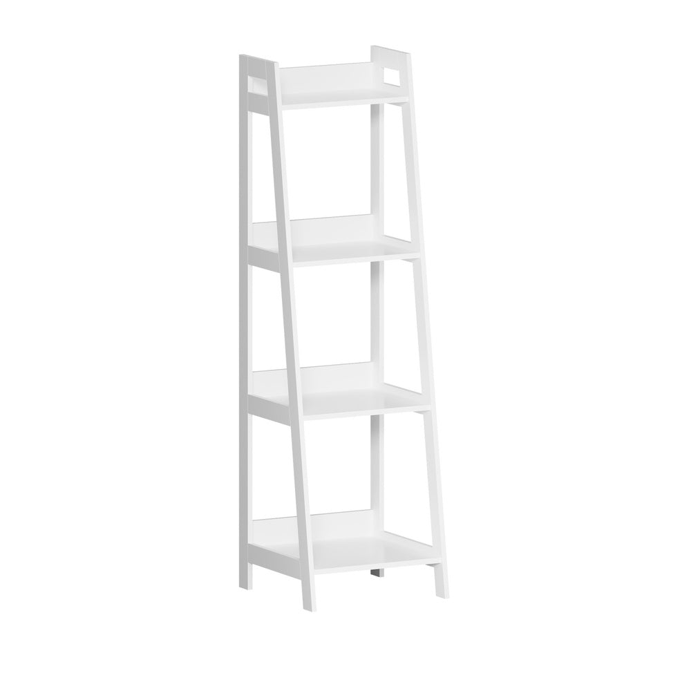 Oikiture Display Shelf 4 Tier Corner Ladder Shelves White