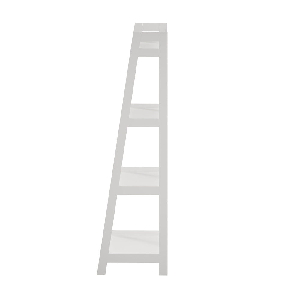 Oikiture Display Shelf 4 Tier Corner Ladder Shelves White