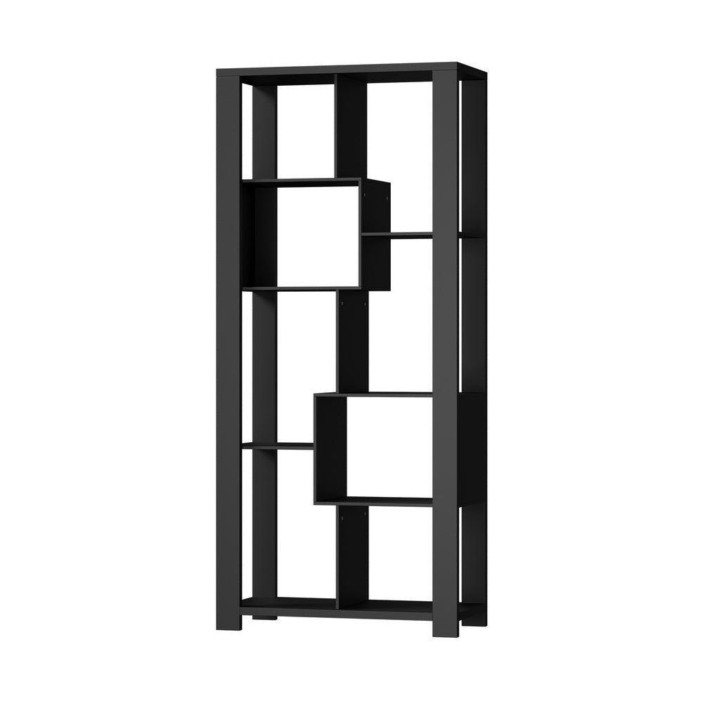 Oikiture Display Shelf Open Multi-tier Shelves Black