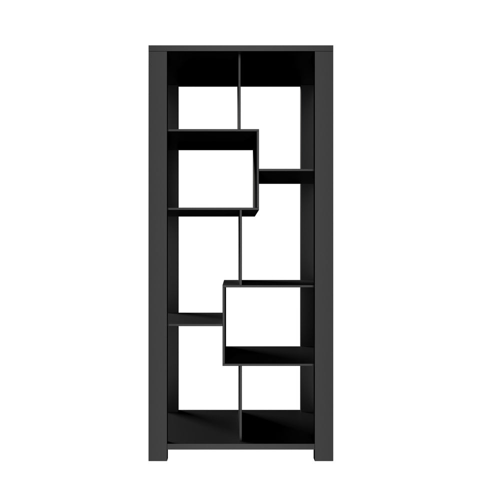 Oikiture Display Shelf Open Multi-tier Shelves Black