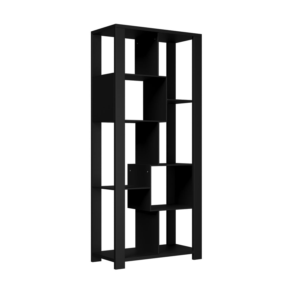 Oikiture Display Shelf Open Multi-tier Shelves Black