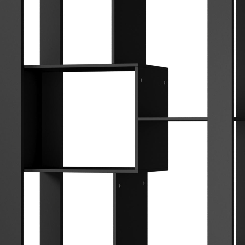 Oikiture Display Shelf Open Multi-tier Shelves Black