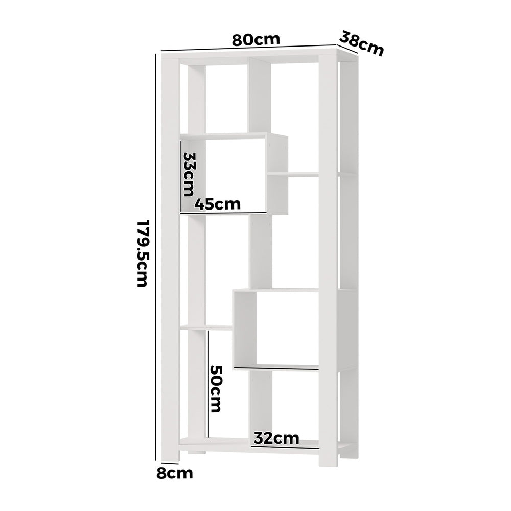 Oikiture Display Shelf Open Multi-tier Shelves White